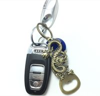Décapsuleur de bouteille en métal en forme de dragon chinois, porte-clés décoratif, pendentif, porte-clés, décapsuleur de bière, support de voiture, logo personnalisé, décapsuleur de vin