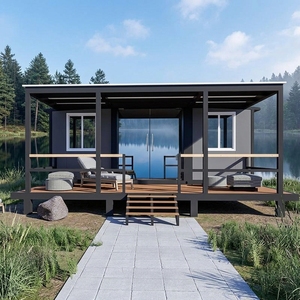 <span class=keywords><strong>Casa</strong></span> Contenedor Plegable <span class=keywords><strong>de</strong></span> Doble Ala Expandible, Resistente al Viento y a Terremotos, Hotel Móvil y Alojamiento - Product Image 1