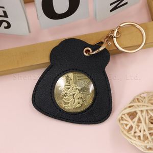 Newly <b>Mini</b> Coin Storage Lucky Coin Holder Keychain Creative Pocket Coin Case with <b>Keyring</b> - Product Image 4