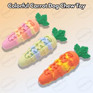 Juguete Masticable para Perros en Forma de Zanahoria de Colores Variados, Juguete de Silicona Resistente a Mordidas para Limpieza Dental y Dentición de Mascotas - Product Image 2