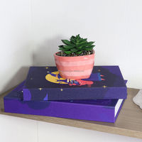 Boîte de rangement vide de luxe à ouverture facile, imprimée numériquement sur mesure, en lin, décorative, en forme de faux livre, pour la décoration intérieure