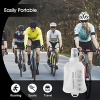 Bouteille d'eau pliable personnalisée, mini, 5 oz, 150 ml, TPU, souple, pour la course à pied, la randonnée