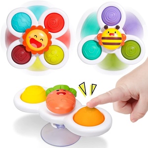 Vente chaude Spinning Dimple Sensory Fidget Jouets De Bain 3 PCS Pop up Ventouse Spinner Jouets pour Bébés Jouets De Bain - Product Image 1