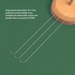 Kim Đính Hạt Cong Mắt Lớn Kim Xoay Hạt Tự Làm May Bằng Thép Không Gỉ Kim Chuỗi Hạt Để Xoay - Product Image 3