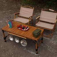 Table de camping pliante IGT de haute qualité, légère, en alliage d'aluminium, pour l'extérieur, à assembler librement