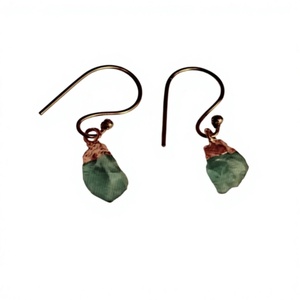 <b>Tourmaline</b> Drop <b>Earrings</b> Handmade Boho Jewelry Wholesale Women's Mangalmay Corporation Bezel Setting - Product Image 1