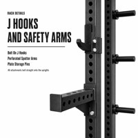 Rack de Squat Multifonctionnel avec Barre de Traction et Supports de Rangement pour Usage Domestique et Commercial en Salle de Sport – Équipement de Fitness et de Musculation
