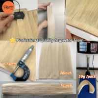Extensions de cheveux humains vierges Remy européens les plus vendues 2025 – Longueur personnalisable, couleur claire, bande invisible, sans perte, doux