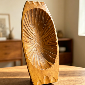 Portavelas de madera, bandeja de madera barata de contrachapado personalizada, con borde natural de <span class=keywords><strong>balsa</strong></span>, tallada redonda, con forma de media luna y tortuga, para aperitivos, para sofá de salón. - Product Image 1
