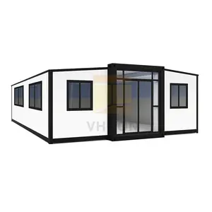 VHCON en iyi genişletilebilir 20 40 ft 3 yatak odası konteynerler ev lüks çelik yapı katlanabilir genişleyen konteyner ev