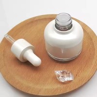 Flacon en verre de 30 ml pour sérum, personnalisable, vide, ambre, pour huile essentielle, soin de la peau, crème pour le visage, essence avec compte-gouttes, gouttes pour les yeux, OEM/ODM
