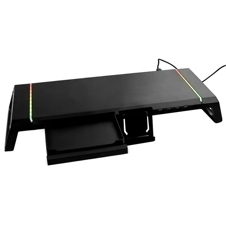 Great Roc-soporte de monitor 4 en 1 ABS, mesa plegable con soporte RGB, mini mesa plegable para ordenador portátil y escritorio para pc