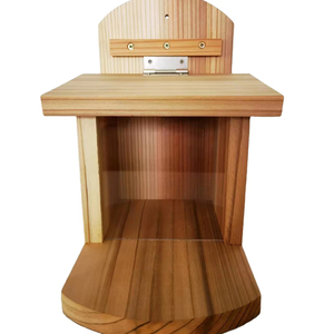 Usine professionnelle bois de cèdre extérieur écureuil Snacker Munch Box mangeoire d'écureuil pour cacahuète - Product Image 1