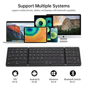Teclado Inalámbrico al 70%, Bluetooth, Óptico, Universal, Mini, Plegable, para <span class=keywords><strong>iPhone</strong></span> y Teléfonos Inteligentes - Product Image 6