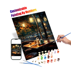 Dipinti <span class=keywords><strong>a</strong></span> mano <span class=keywords><strong>poster</strong></span> e stampe decorazioni per la <span class=keywords><strong>casa</strong></span> per adulti pittura su misura dai numeri scenario Cafe di notte per adulti - Product Image 1