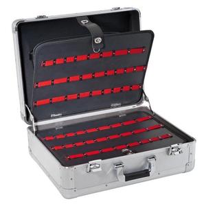 TTAKE Aluminum Electrician's Case <b>Tool</b> <b>Box</b> With Red Strips For Organized Storage And Transport - Product Image 1