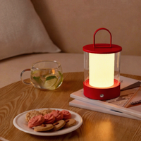 Lampe de bureau portable tactile à LED rechargeable, à intensité variable, à changement de couleur RVB, en métal, pour chambre à coucher, bar, style moderne minimaliste
