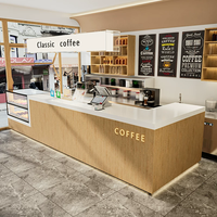 Comptoir de réception personnalisé pour café commercial et hôtel, design moderne, en bois, pour la restauration et la boulangerie