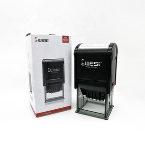 Automatic Office <strong>Stamp</strong> 42x42mm Rectangle Self Inking Adjustable Calendar Custom Logo ISO9001 Certified Plastic <strong>Official</strong> - Product Image 5