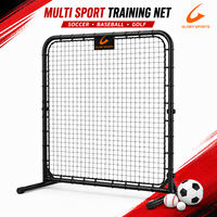 Filet de rebond pliable multi-sports avec structure en acier stable pour le football, le baseball, le golf et l'entraînement en extérieur