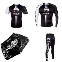 Combinaison d'Entraînement Venom Séchage Rapide et Respirante 100 % Polyester pour Hommes Femmes UFC Boxe Gymnastique Logo Avant Muay Thai Arts Martiaux