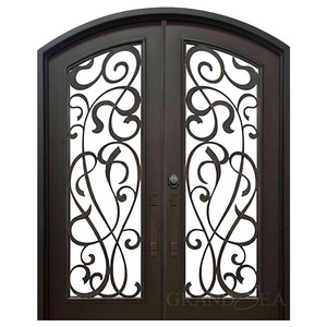 <span class=keywords><strong>Porte</strong></span> <span class=keywords><strong>d</strong></span>'<span class=keywords><strong>entrée</strong></span> en fer forgé avec fenêtre ouverte, style américain, <span class=keywords><strong>porte</strong></span> de sécurité, livraison directe <span class=keywords><strong>d</strong></span>'usine - Product Image 4