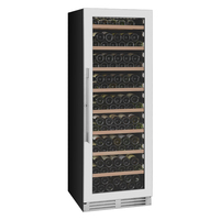 Réfrigérateur à vin VI180S 163 bouteilles à refroidissement rapide avec compresseur professionnel, acier inoxydable, écran de contrôle de la température LED