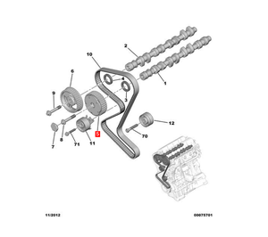 AUFERAY 0805 H8 Pignon <span class=keywords><strong>de</strong></span> réglage d'arbre à cames VVT pour Peugeot 206 207 307 <span class=keywords><strong>308</strong></span> 408 Citroën C4 C5 Engrenage <span class=keywords><strong>de</strong></span> calage variable des soupapes moteur - Product Image 2