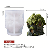 Moule en silicone Dumo Fairy Tale Forest Treehouse pour la fabrication de petites maisons 3D, moule pour bougies aromatiques