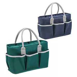 Outdoor Portable Insulated Cooler Bag for Wine Carrier Picnic Beach Camping with Handle Multiple Pockets Foldable Lunch Tote Bag