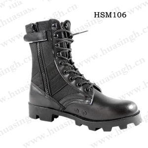 LXG, גופר פנמה outsole ירוק בד + עור combat סגנון טקטי ג 'ונגל מגפי עם צד רוכסן - Product Image 1