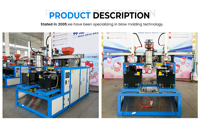 Machine de soufflage de moules électriques pour embouts anti-poussière - Semi-automatique, équipée d'une pince robotique électrique, haute productivité PVC/HDPE