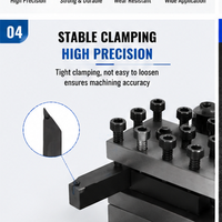 HONGPEI PVJBL1616M-11F Portaherramientas de torneado externo para torno CNC con recubrimiento PVD, sujeción por cuña, indexable, vástago izquierdo, HRC 42-48