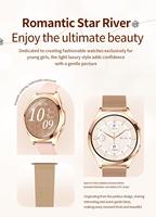 Montre connectée Y35 Gold avec écran AMOLED de 1,27 pouces, appels Bluetooth, étanche IP68, suivi de la santé et du sommeil pour femmes, Fitcloudpro, magnétique