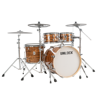 Ensemble de batterie électronique Lightning TWO | Tête de maille à 2 zones | Roland/Yamaha/ Compatible | Percussion à bruit jaune