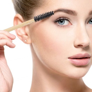 Factory Oem Nylon Hair Eyelash Aplicador de brochas de maquillaje desechables con mango de bambú Pinceles Maquillaje - Product Image 4