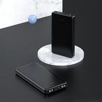 Vender bien Mini Power Bank 10000mAh Dual Usb Cargador portátil Ultra Slim Powerbanks para móvil con 2 puertos USB