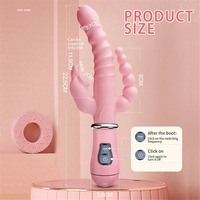 3-in-1 Weiblicher Masturbator Erotikspielzeug Dildo Vibrator Zungen-Lecken Rabbit G-Punkt Klitoris Vaginal Anal Stimulator für Frauen