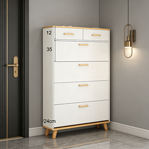 ชั้นวางรองเท้าแบบพับได้ Firefly Crafts FF 45 รุ่นปี 2024 ดีไซน์ทันสมัย ทำจากไม้เนื้อแข็ง สำหรับโรงแรม เก็บ<span class=keywords><strong>รองเท้า</strong></span>ได้ 11 คู่ เหมาะสำหรับห้องนั่งเล่น - Product Image 5