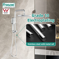 Frascio cartouche en céramique 304 acier inoxydable mitigeur chaud et froid mural salle de bain ensemble de douche système robinets de bain et de douche