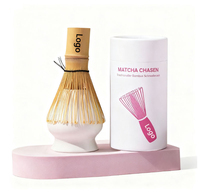 Ensemble d'accessoires pour fouet à matcha traditionnel japonais fait main, fouet à thé en bambou Chasen à 100 dents