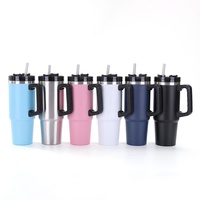 Tumbler Vakum Isolasi Dinding Ganda Stainless Steel 304 30 oz dengan Sedotan Lipat Bebas BPA, Performa Termal 6-12 Jam untuk Kopi dan Aktivitas Luar Ruangan