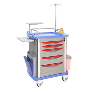 Medicine Trolley Cart Medical Hospital Furniture Abs Emergency Medical Trolley Cart For Hospital Clinic