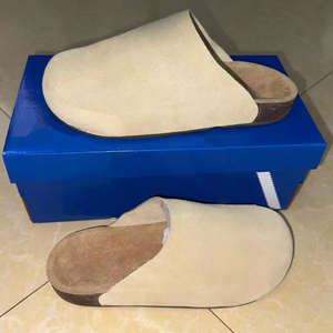 รองเท้าสไตล์ใหม่ Clover Boston หนังวัว <span class=keywords><strong>พื้น</strong></span>คอร์ก น้ำหนักเบา สำหรับฤดูใบไม้ร่วง/ฤดูหนาว/ฤดูใบไม้ผลิ แบบสวมครึ่งเท้า ทนทาน - Product Image 1