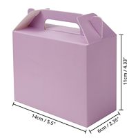 Boîtes cadeaux écologiques pour fête d'anniversaire d'enfants, compostables, colorées, en forme de gable, pour biscuits, en-cas, cadeaux pour filles, vente bon marché, boîtes à bonbons chinoises
