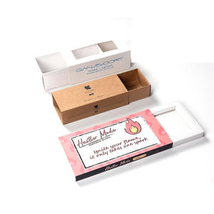 Tiroir en <span class=keywords><strong>papier</strong></span> kraft noir imprimé personnalisé enduit pour sous-vêtements chaussettes - Product Image 3