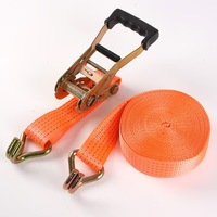 Sangle de fixation de cargaison extra résistante en polyester, taille 100 mm (4 po) avec sangle à cliquet de 10 tonnes