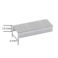 Foska 1000 agrafes par boîte, agrafes métalliques galvanisées en acier inoxydable de haute qualité à forte pénétration pour agrafeuse de bureau