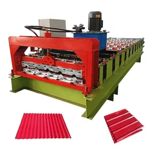 Glazed Colour Coated Metal Roof Tile Roll Forming Machine Suppliers