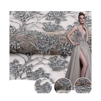 Chine Fournisseur de Tissu de Paillettes De Broderie De Perles Robe De Mariée En Tissu